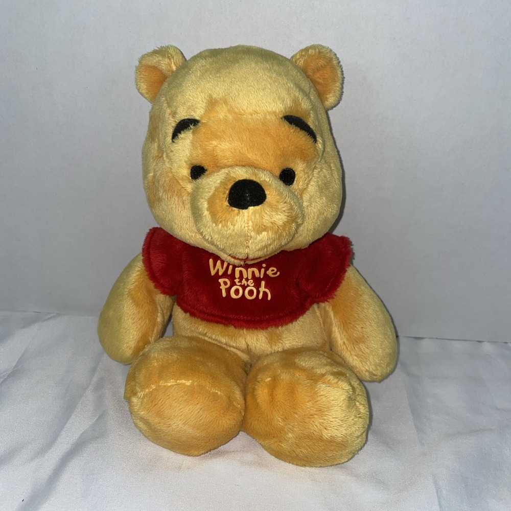 Disney Winnie the Pooh Plush Stuffed Animal Classic Red Shirt 11 Inch DS 18109